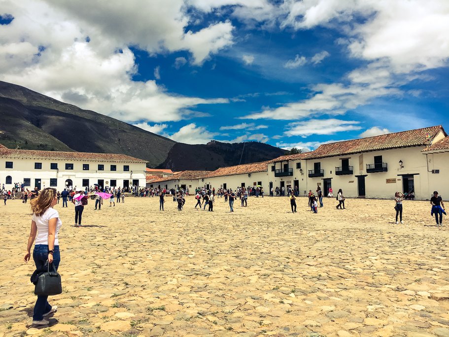 Villa de Leyva's massive central plaza