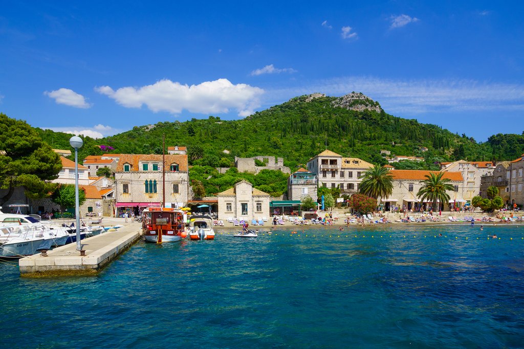 View of Lopud's waterfront