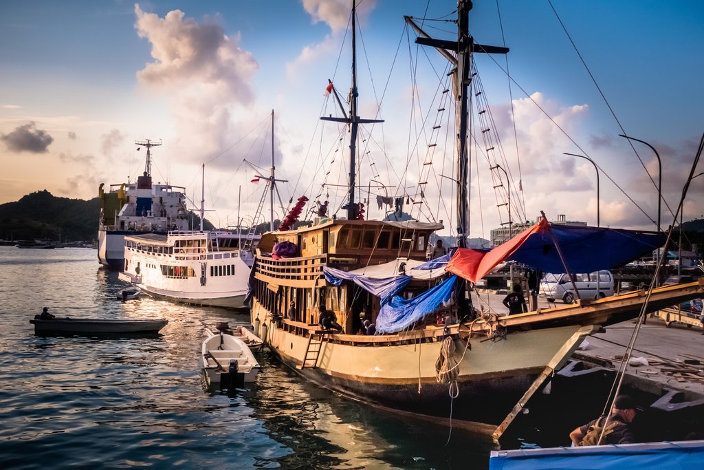 Labuan Bajo port during the day