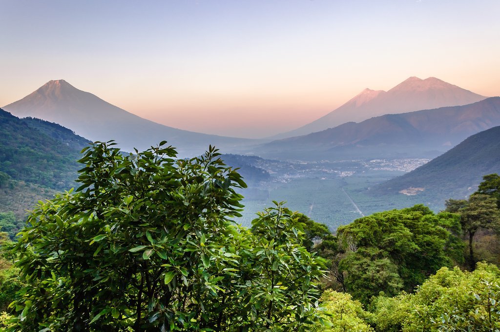 Sunrise View Over  Volcán de Agua