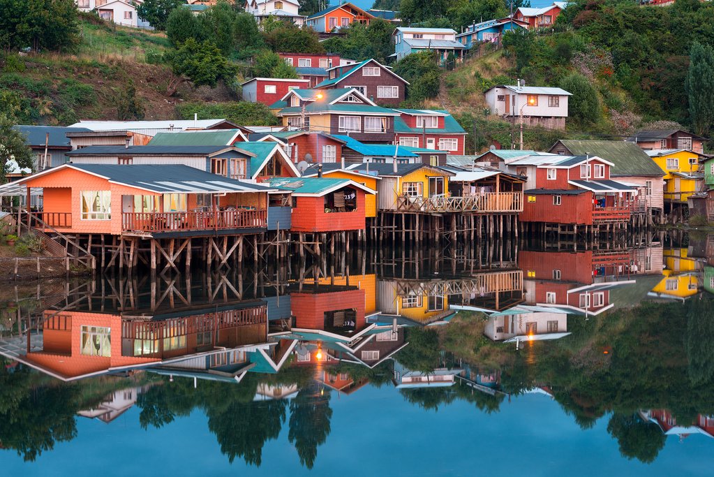 The Palafitos de Gamboa (stilt houses) of Castro, Chiloé