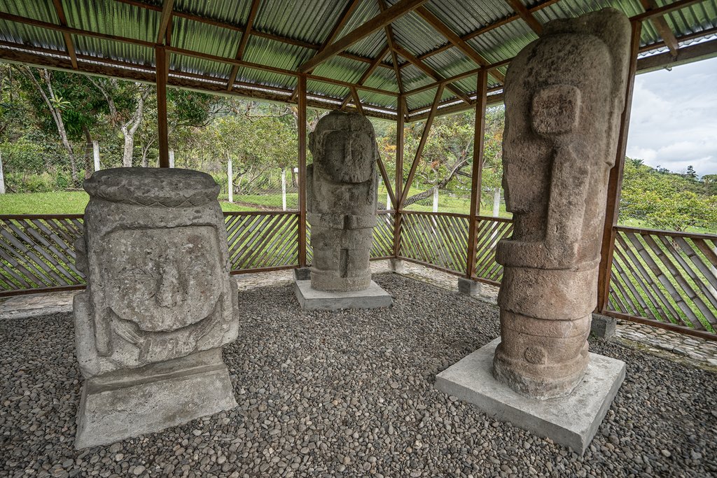 Stone idols at Tierradentro
