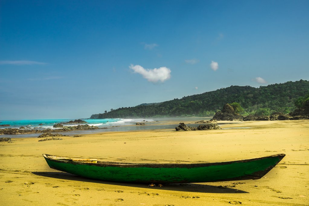 Dugout Canoe, commonly used as transportation in the Colombian Pacific Coast