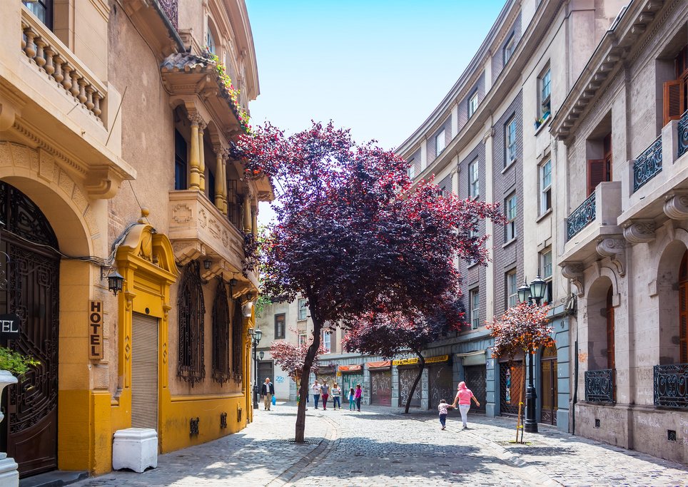 Wander the pretty streets of Santiago