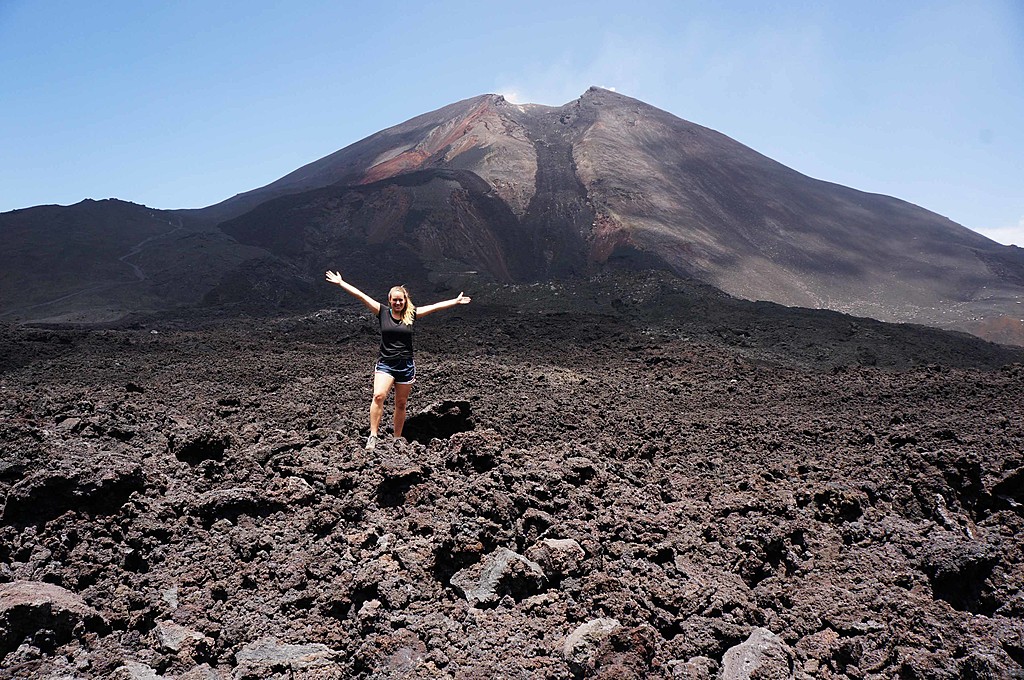 The lava fields of Pacaya Volcano.