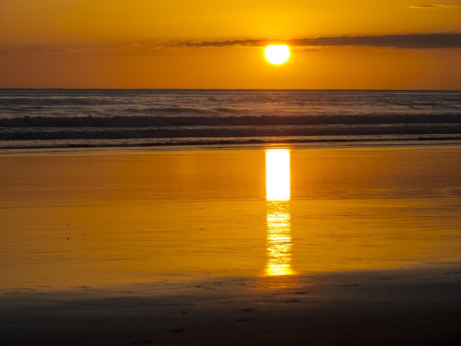 Sunset over the Pacific Ocean
