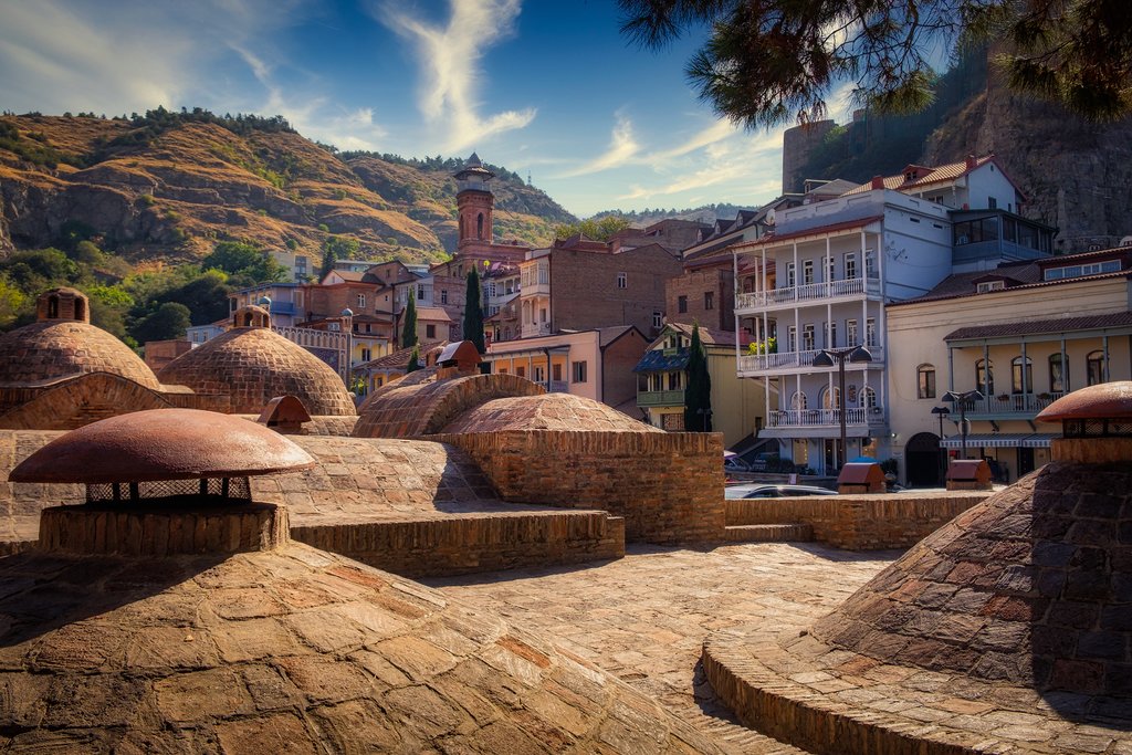 Ancient thermal spas in Old Town Tbilisi