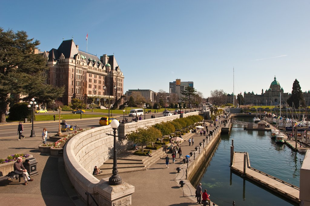 Victoria's Empress Hotel and Inner Harbor