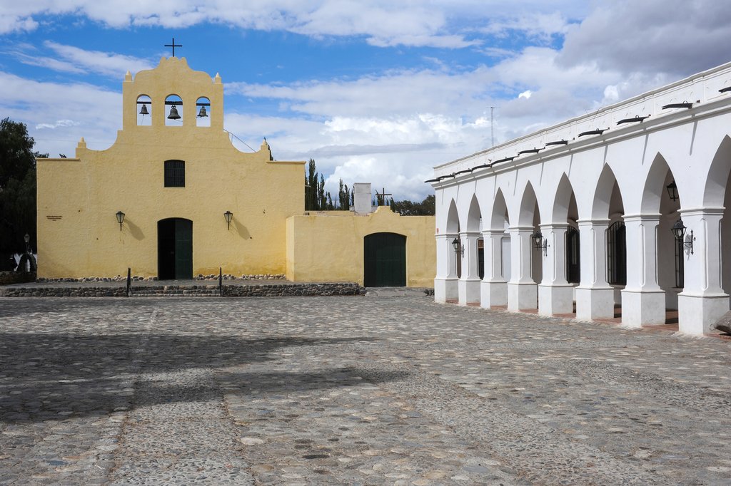 The town square, church, and museum in Cachi