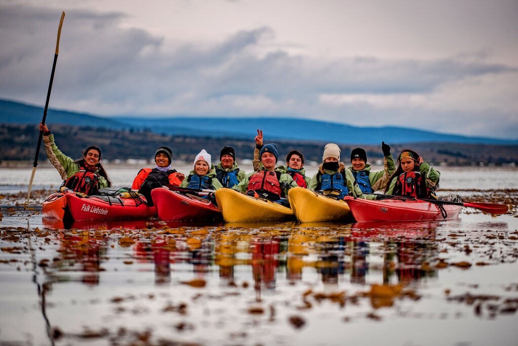 Kayak on the Magellan Strait