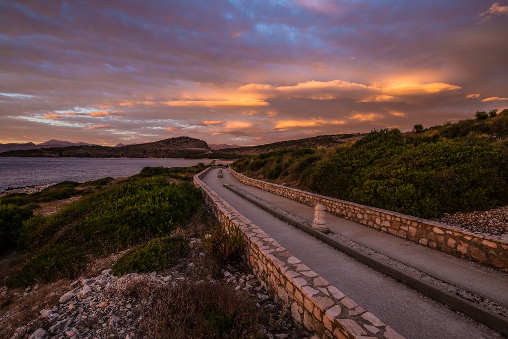 Driving the Albanian Riviera near Butrint