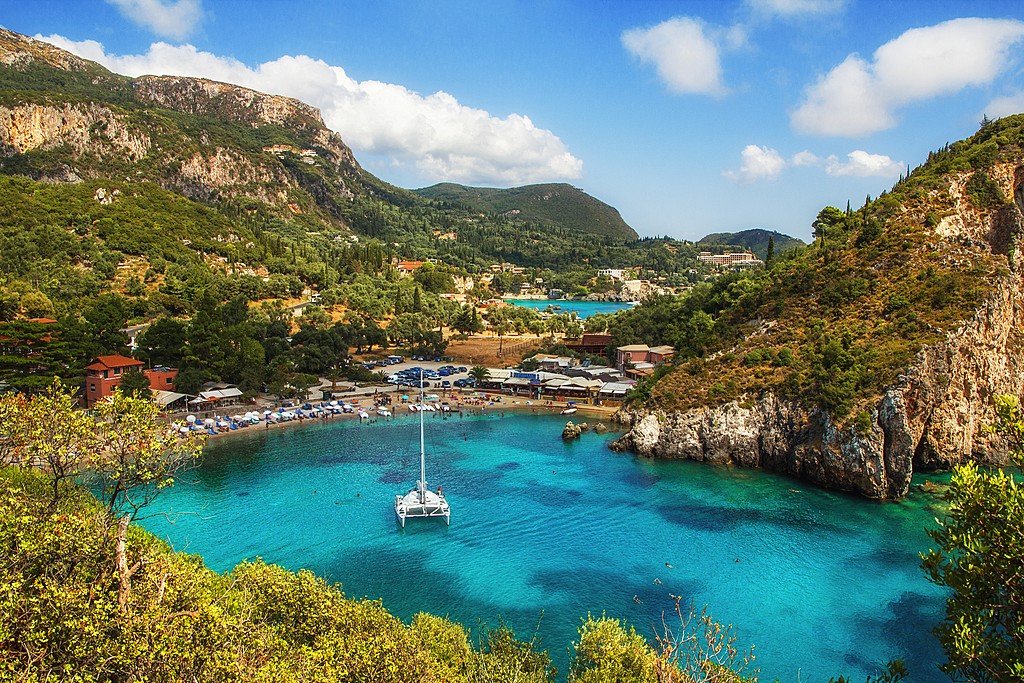 Protected island cove