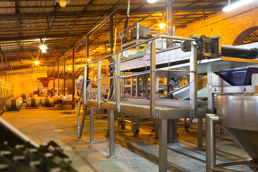 Wine production equipment in Luján de Cuyo.