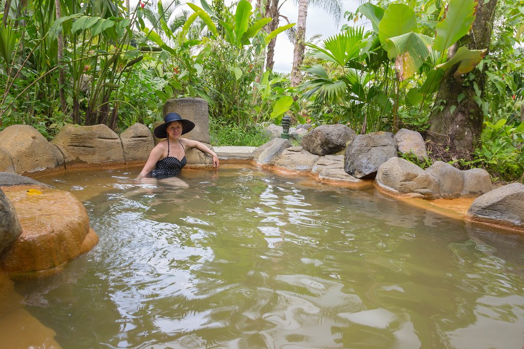 Enjoy a soak in the natural hot springs