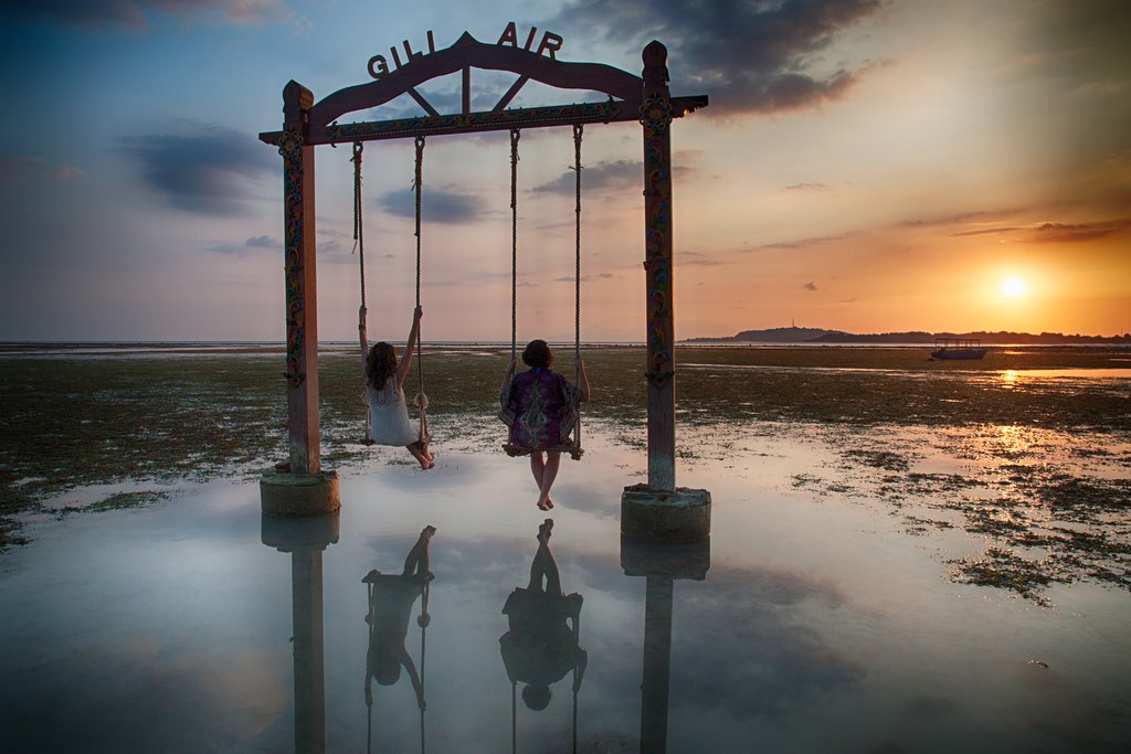 Take in an amazing sunset from Gili Air