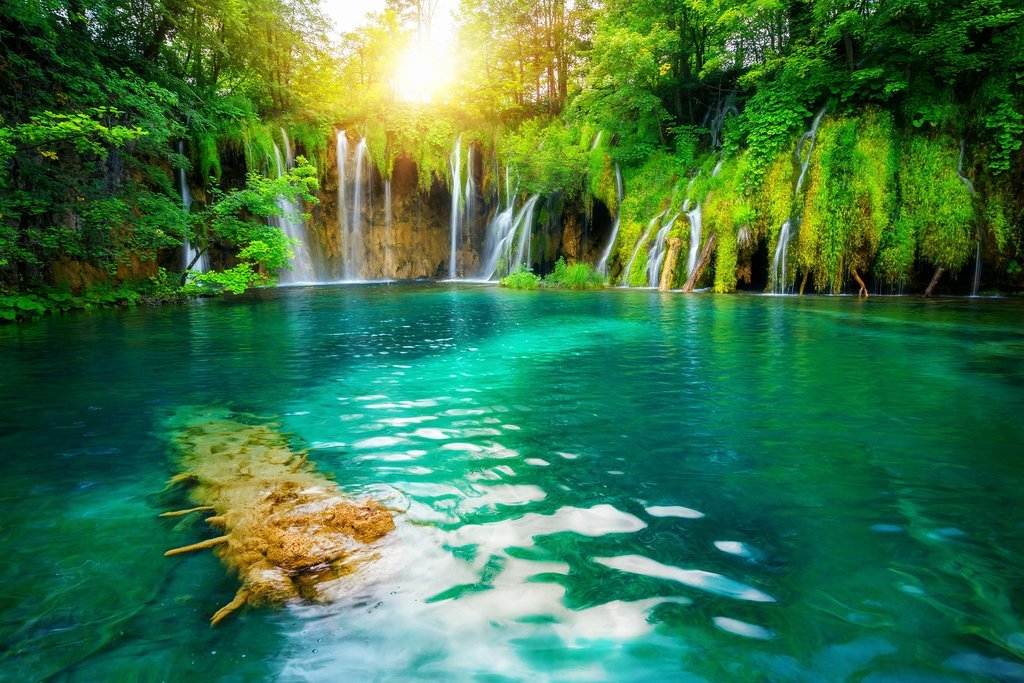 Discover Plitvice Lakes in the early morning light