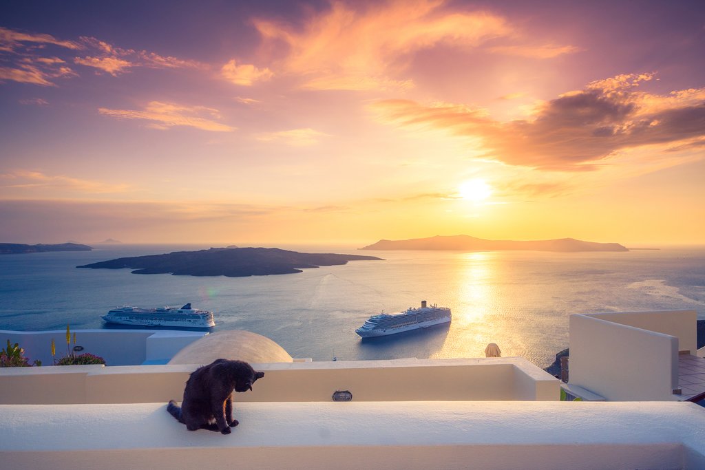 Bid Santorini's glorious skies farewell
