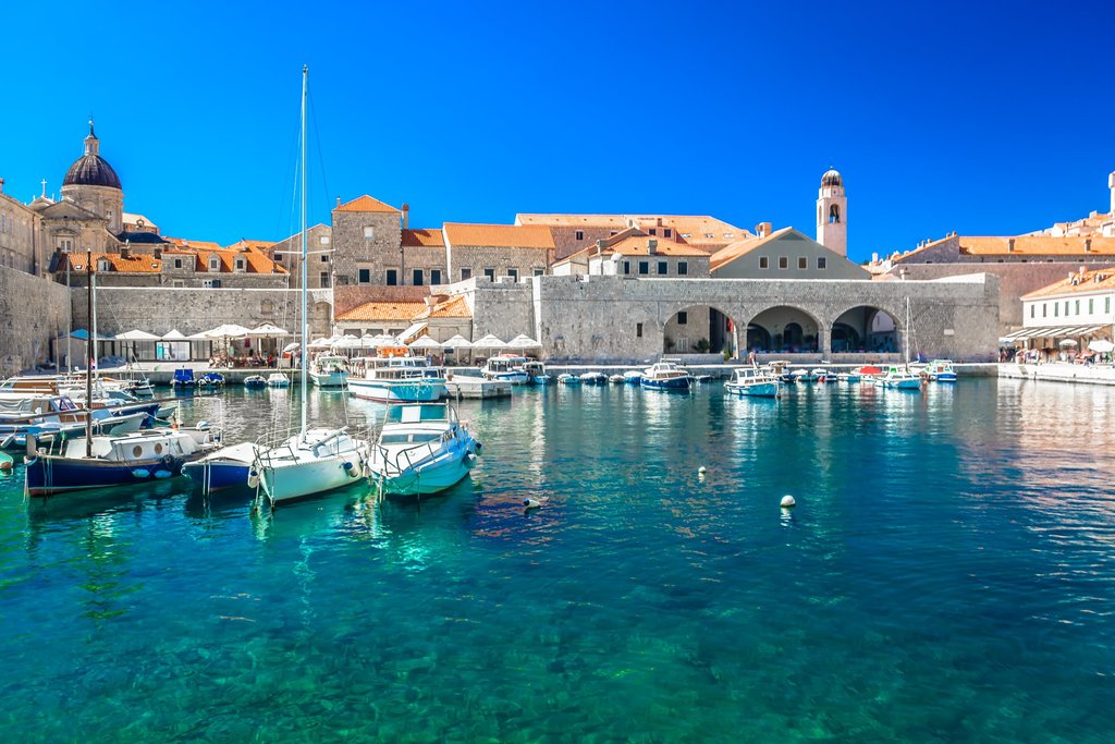 Croatia - Dubrovnik - Waterfront view of Dubrovnik