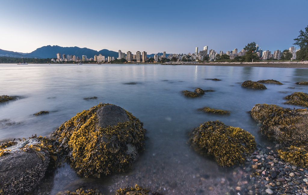 Sunset over Vancouver from Kits Beach
