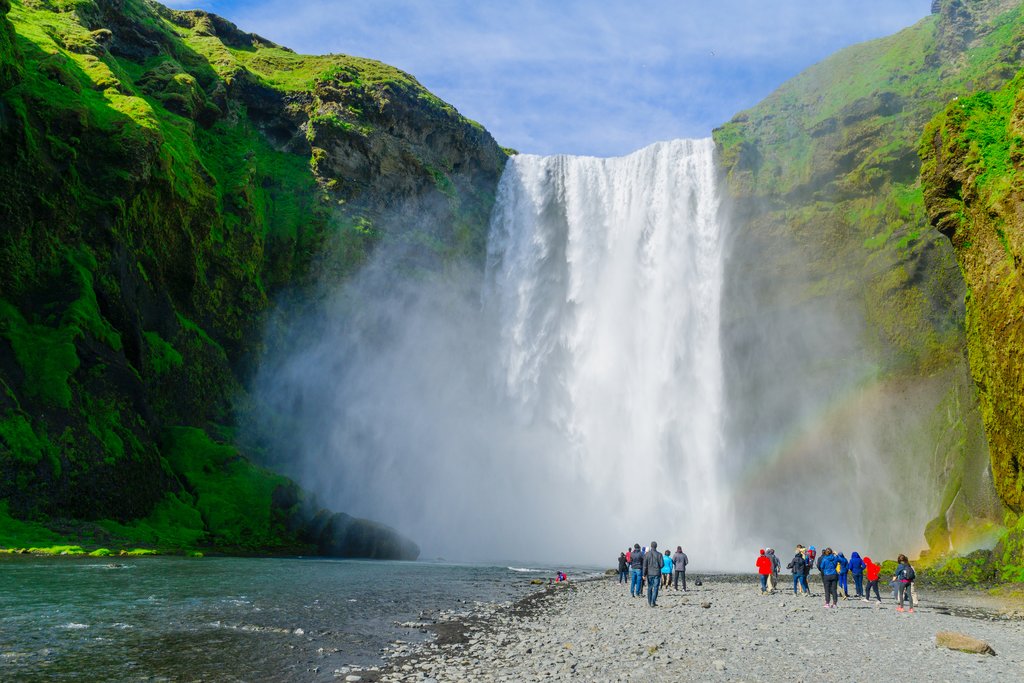 Grand Skogafoss along Iceland's South Coast