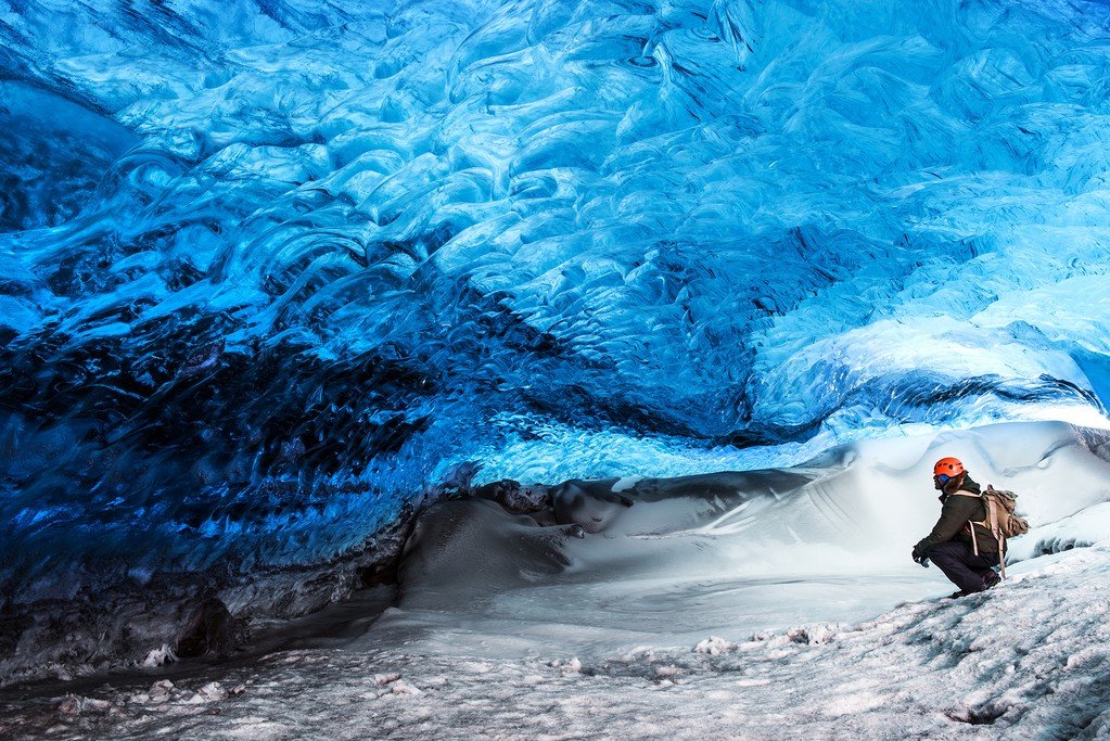 Ice-caving is one of the activities in the area