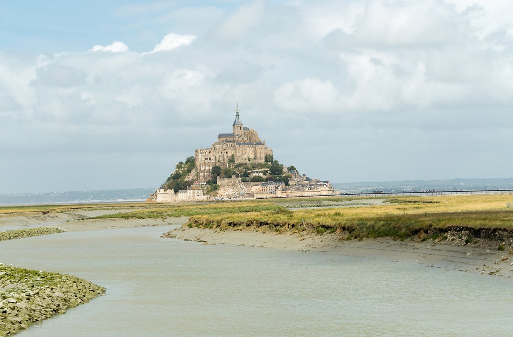 Mont-Saint-Michel on a cloudy day