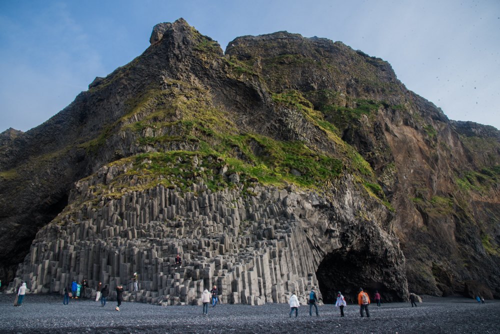 Explore the Reynisdrangar basalt columns at Reynisfjara Beach(photo by Chris McCarty)