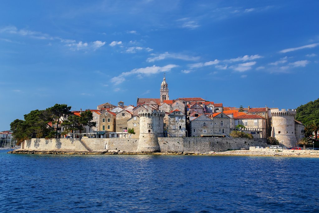 Stroll the fortress walls of Korčula