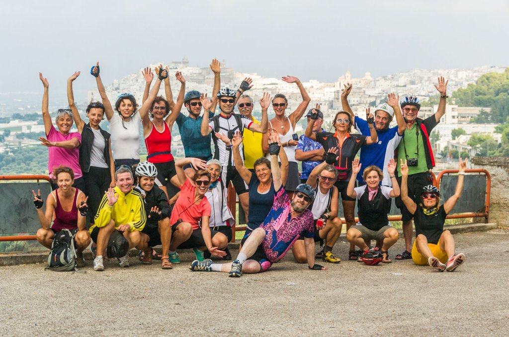 Group photo with a view on Ostuni