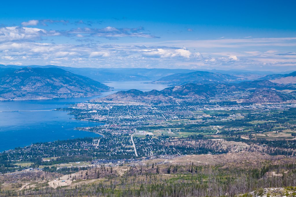 Aerial view of Kelowna