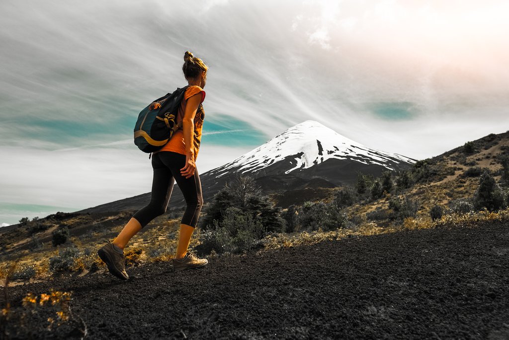 Hiking up to Osorno Volcano