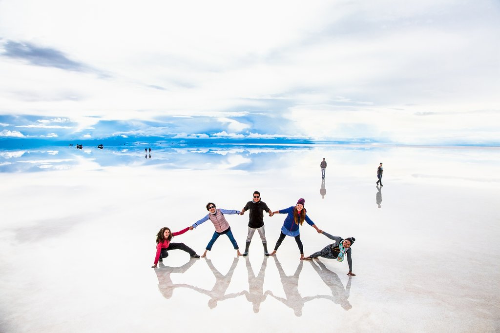 The salar's unique landscape makes for incredible pictures