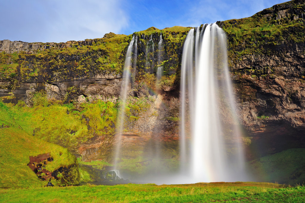 Seljalandsfoss waterfall in Southern Iceland