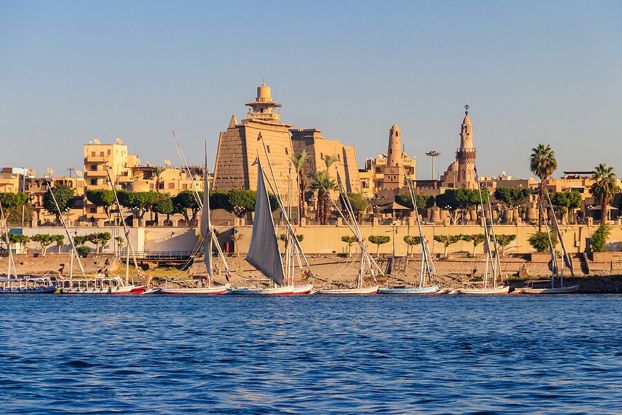A cruise ship on The Nile near Luxor