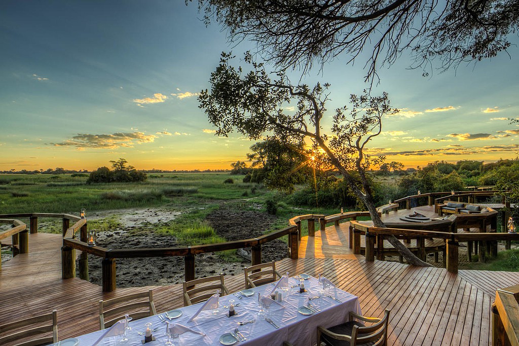 Dinner served at sunset