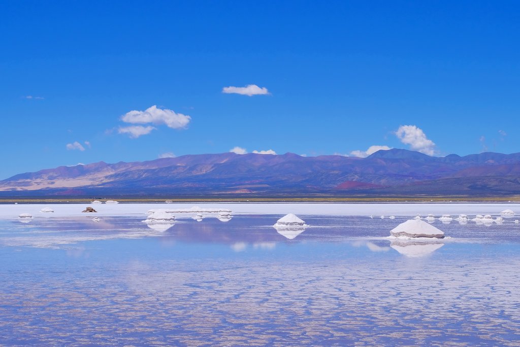 Salt piles on Salinas Grandes
