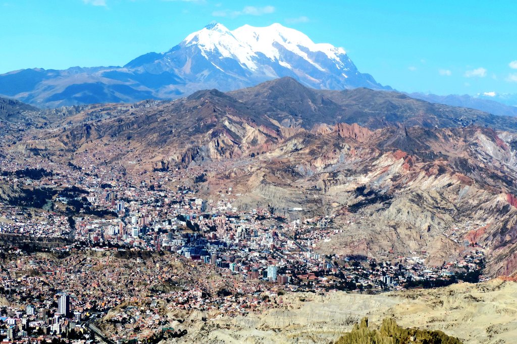 Mt. Illimani, the undisputed monarch of La Paz.