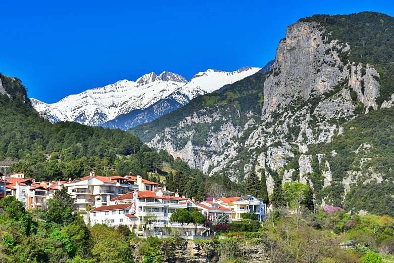 Litochoro with Mount Olympus in the Background