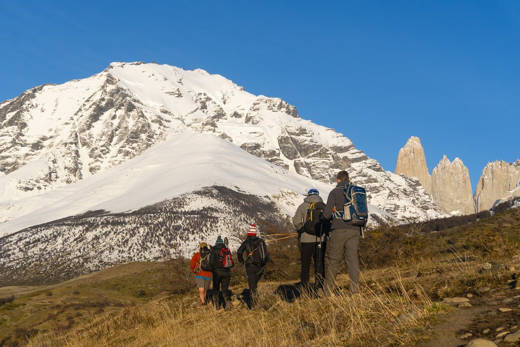 On the way up to the Paine Massif
