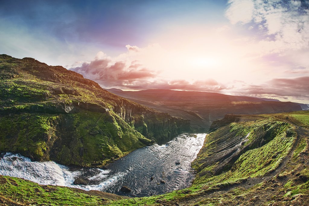 Hike up to Glymur Falls for these views