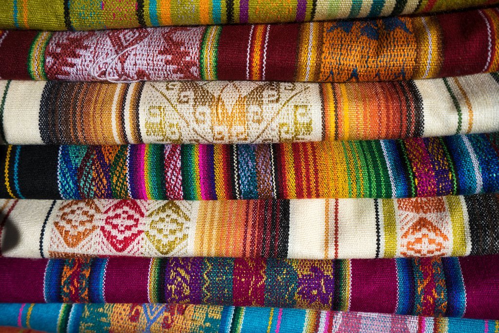 Textiles at the Otavalo Indigenous Market