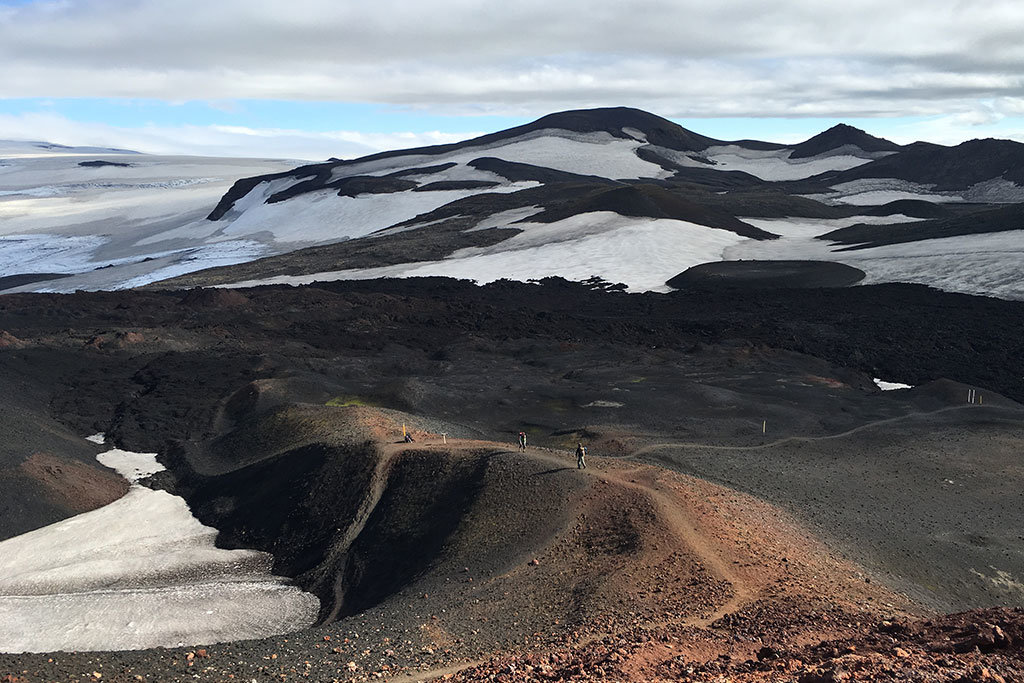 Pumice and lava fields