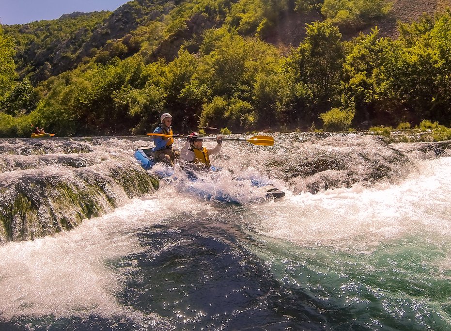 Kayak through canyons and rivers on the Zrmanja River