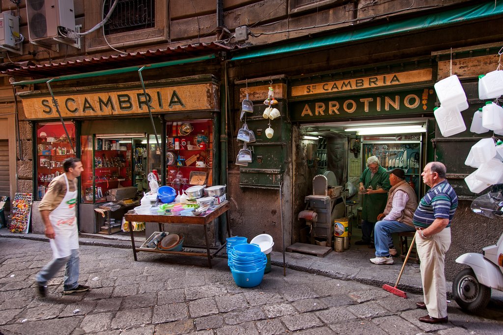 Seafood for sale at Vucciria market