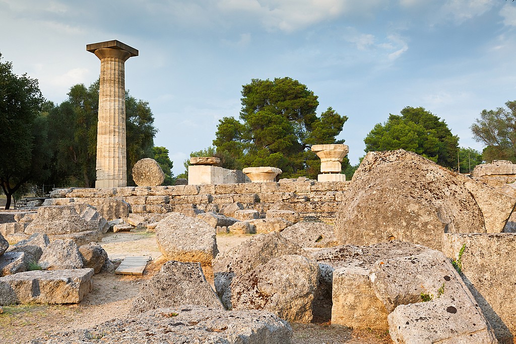 A section of the Temple of Zeus