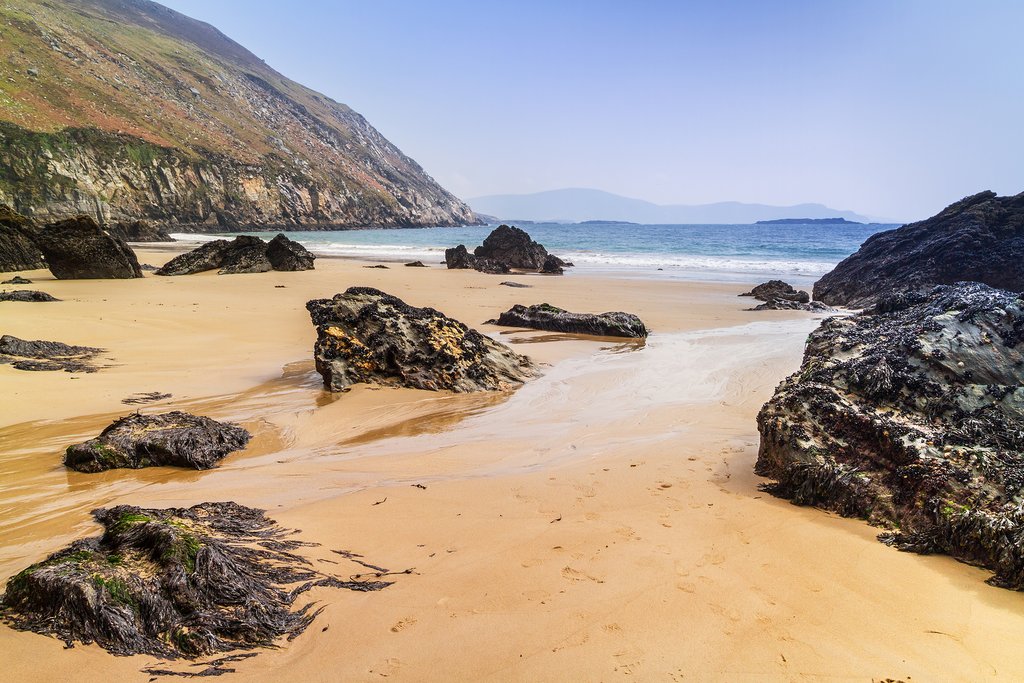 The soft sands of Achill Island's Keem Beach.