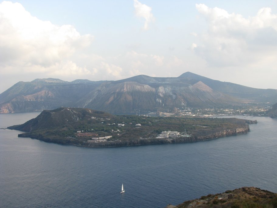View from Lipari towards Vulcano