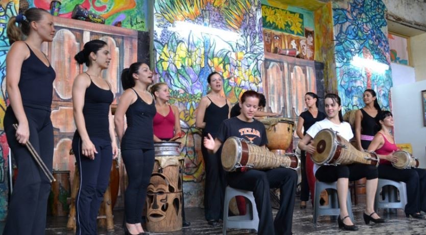 A lively contemporary dance troupe