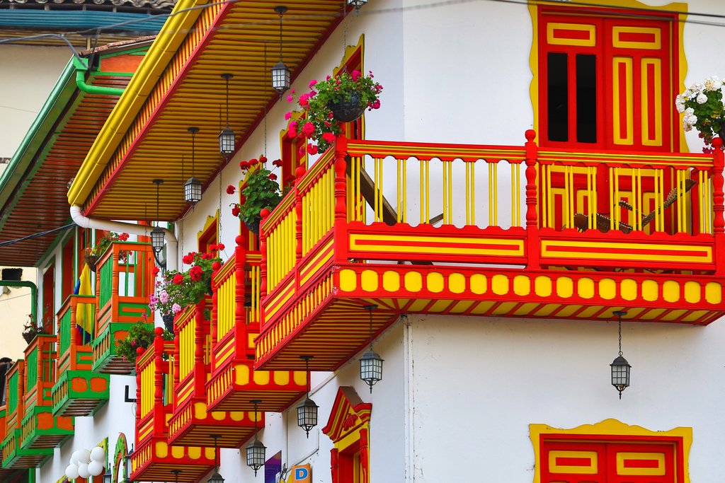 Colorful houses in Salento