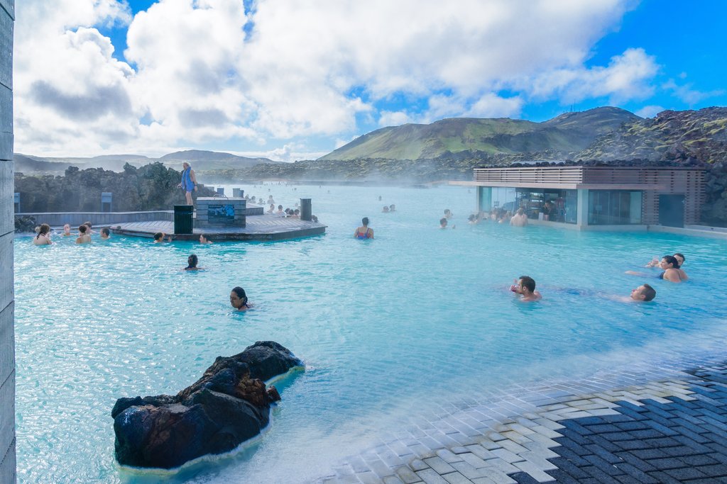 Enjoy a final soak in the warm waters of the Blue Lagoon